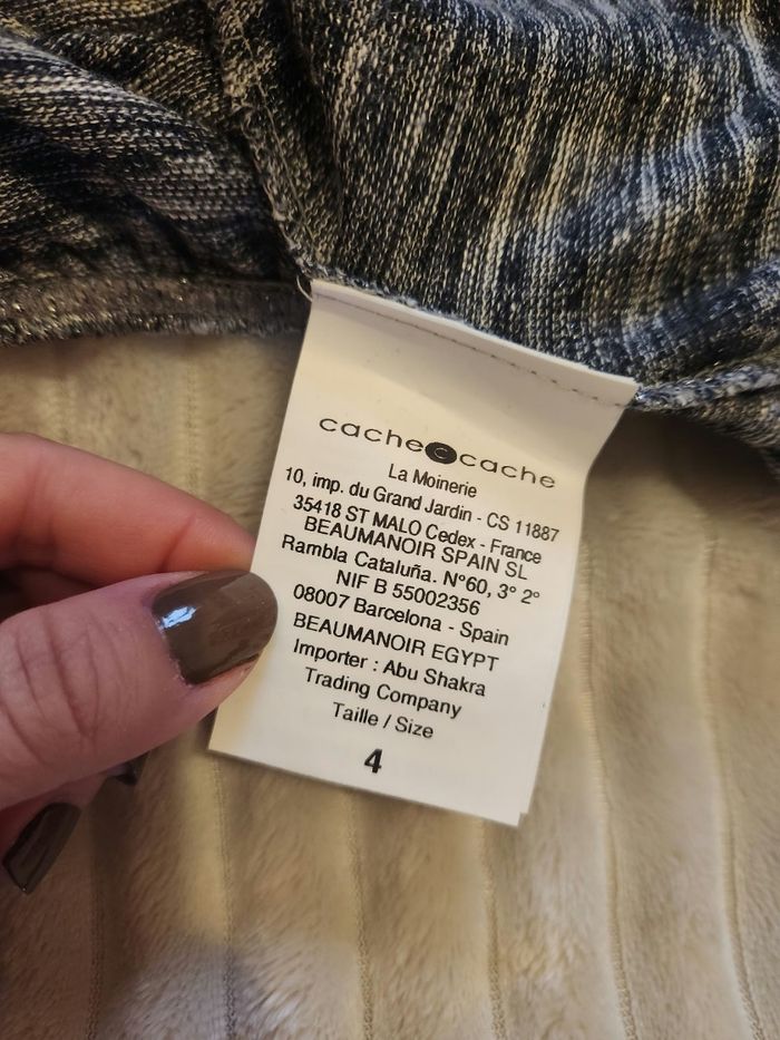 Haut gris chiné brillant Cache Cache – femme T.L - photo numéro 8