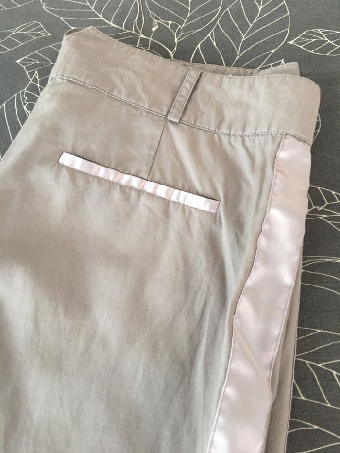 Pantalon léger beige coupe droite - T.44 - photo numéro 3
