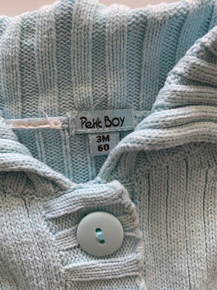 Gilet bleu bébé garçon taille 3 mois - photo numéro 2