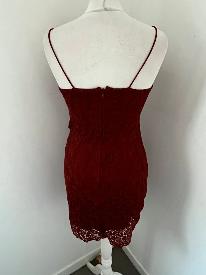 Robe en dentelle terra cota mango S - photo numéro 5