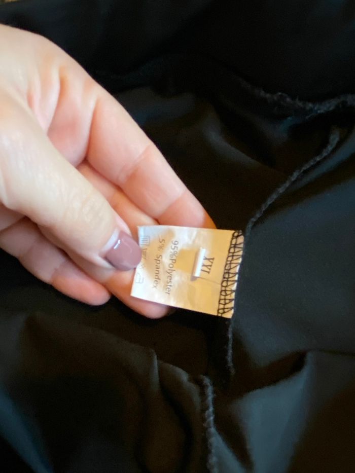 Legging noir avec empiècements en dentelle – Taille XXL - photo numéro 4