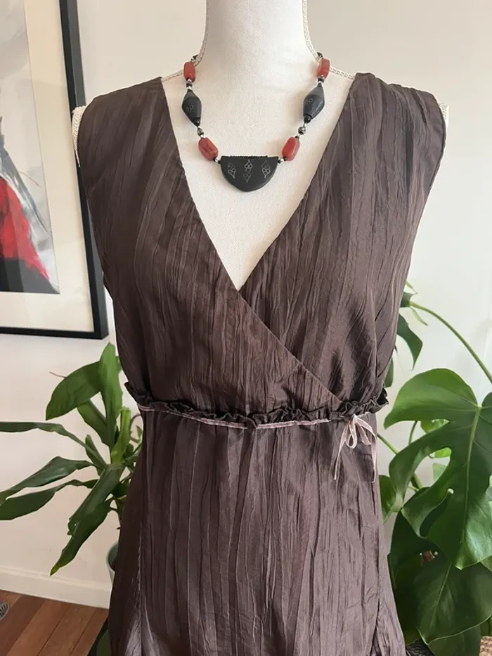 Robe longue et chic sans manches taille 46 mariage cérémonie fête - photo numéro 2