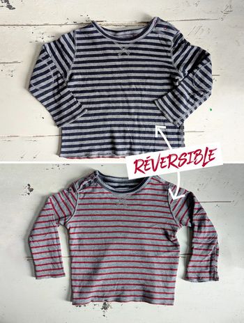 Tee-shirt réversible à manches longues Petit Bateau