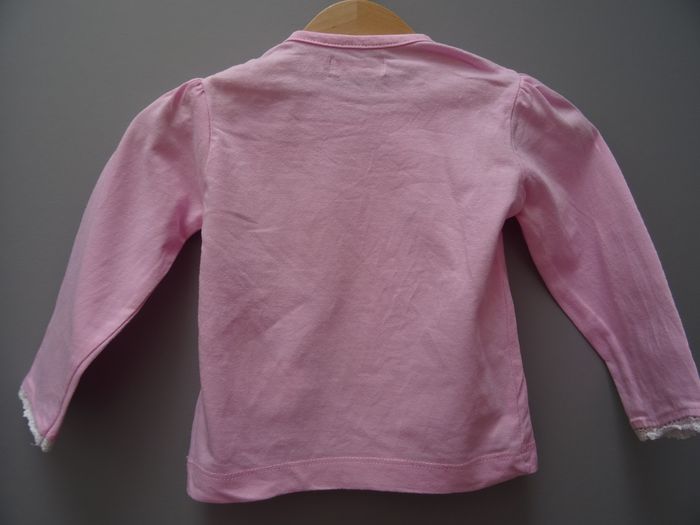 T-shirt rose motif chat 9 mois - photo numéro 3