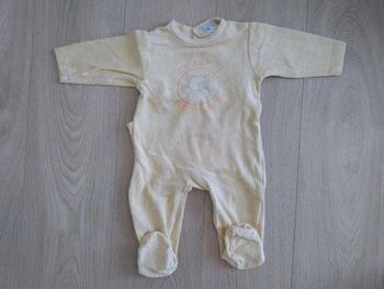 Pyjama velours jaune Tex Baby 9 mois