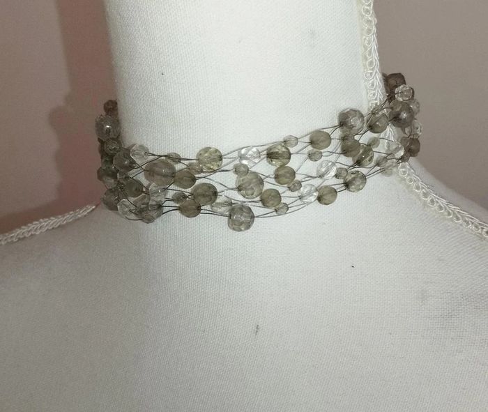 Collier choker perles grises Agatha - photo numéro 2