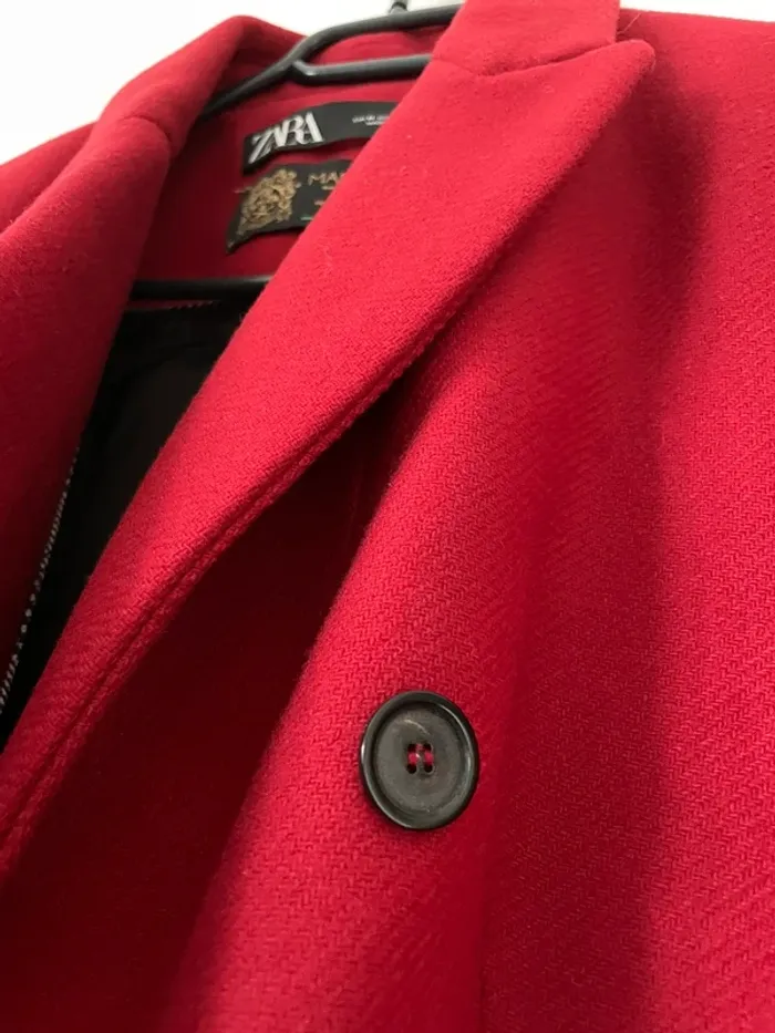 Manteau en laine Zara collection manteco à boutonnage croisé taille M - photo numéro 18