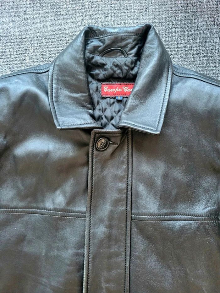 Manteau en Cuir Europe Cuir - Noir - 100% Cuir Véritable - Classique & Élégant - Taille L ou XL - photo numéro 5