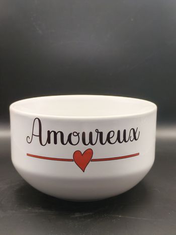 Lot de 2 bols saint-valentin avec prénom 