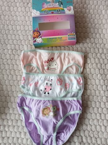 Boite de 3 culottes gabby chat 3/4 ans