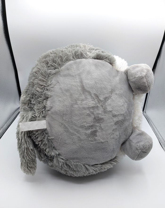 Grosse peluche animal bouboule chat gris vert EMC distribution hauteur 31 cm doudou - photo numéro 6