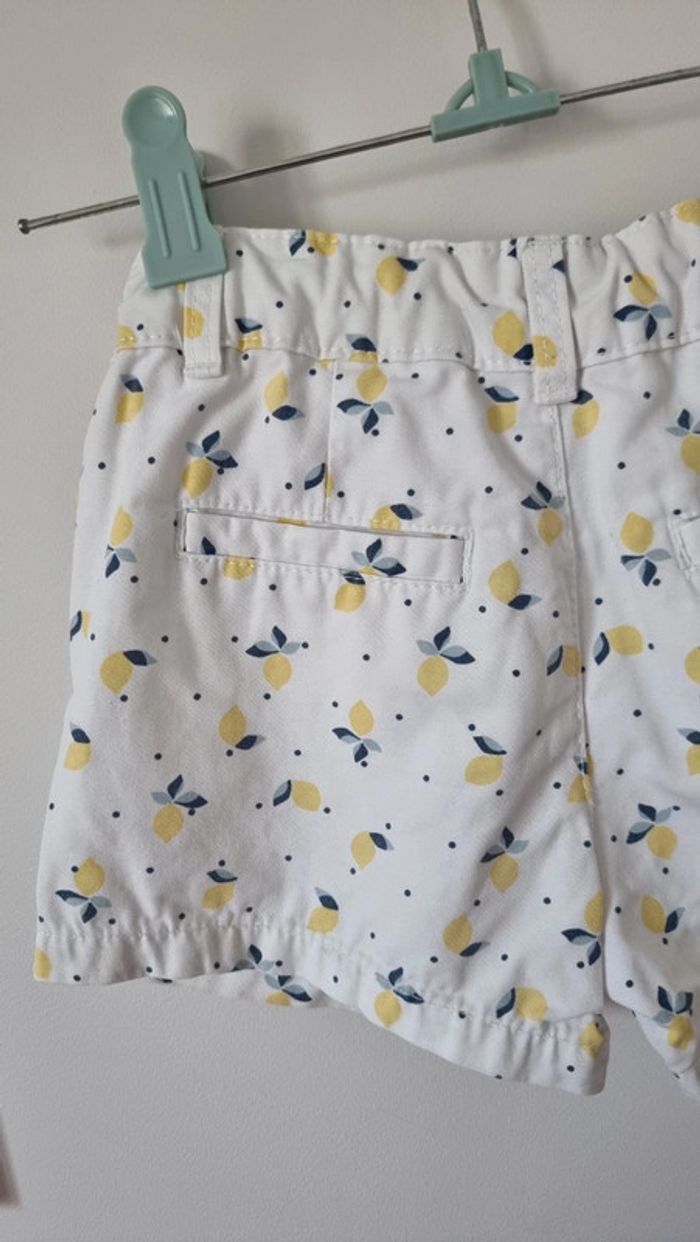 Short okaidi chino citron taille 4ans ceinture ajustabe - photo numéro 4
