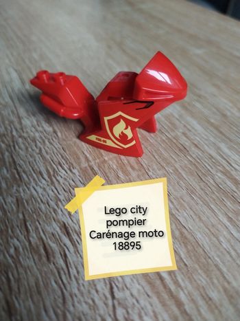 Lego city pompier carenage moto 18895