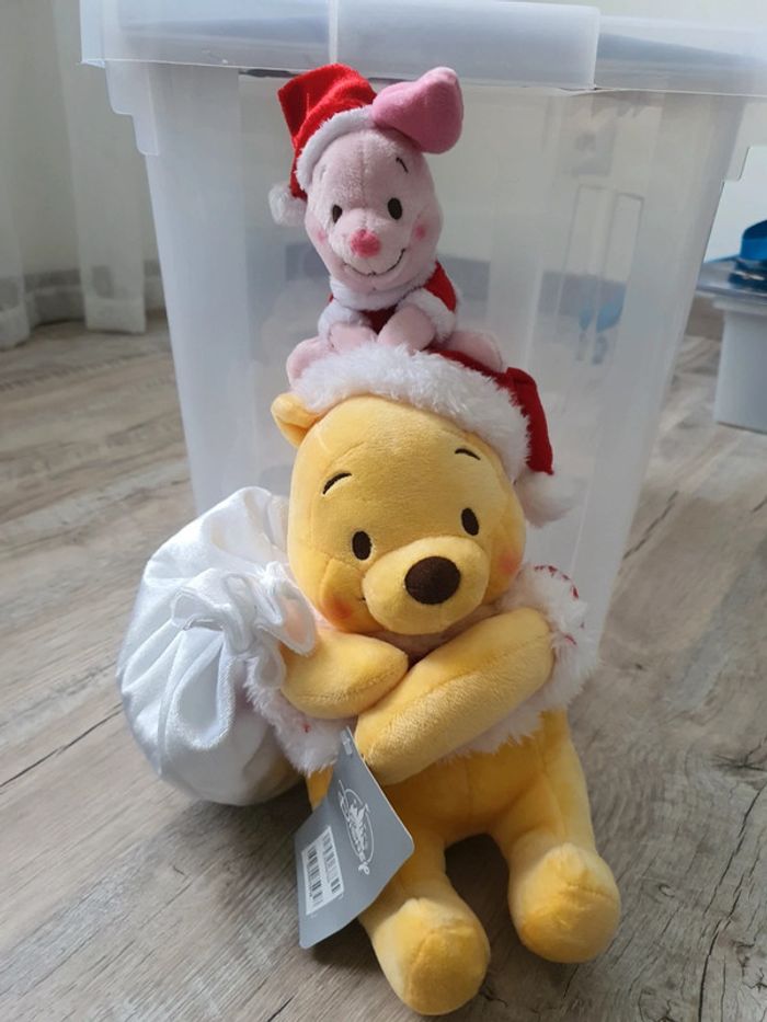 Peluche winnie et porcinet Noël