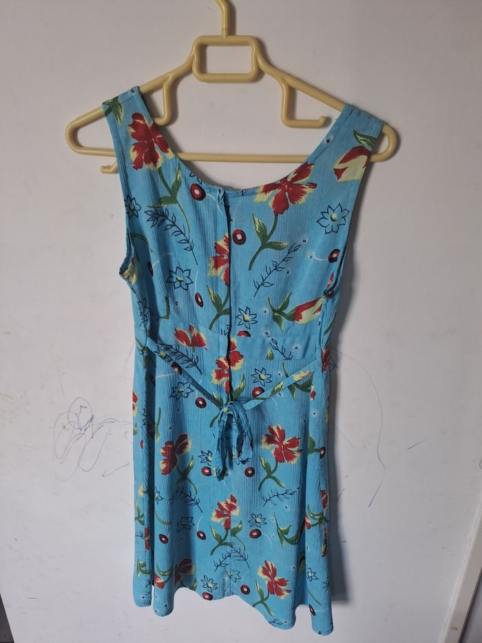 Robe bleu à fleurs Basic One Taille 38 - photo numéro 9