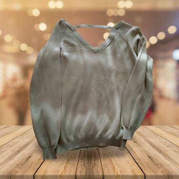 Pull BEST MOUNTAIN - Vert d'Eau Pailleté - Dos Décolleté V