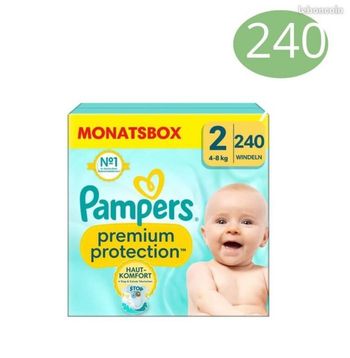 Lot de 240 Pampers Premium Protection 4-8 kg Taille 2 Neuf