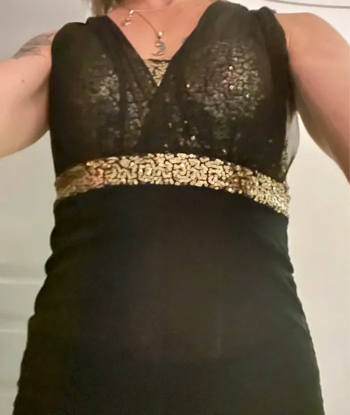 Robe à sequins argentés - Taille XS (34) - photo numéro 4