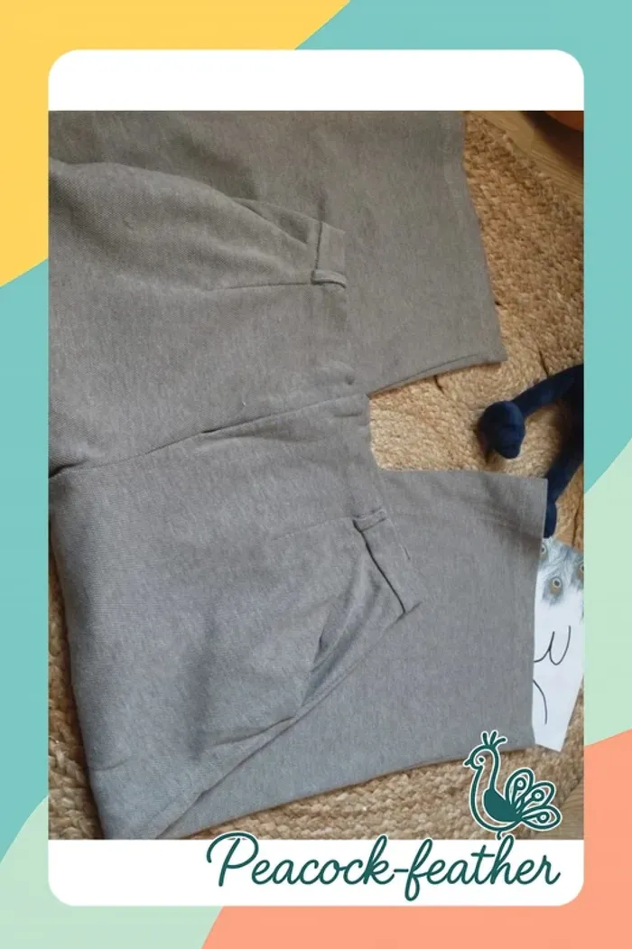 Pantalon large stradivarius beige 36 - photo numéro 8