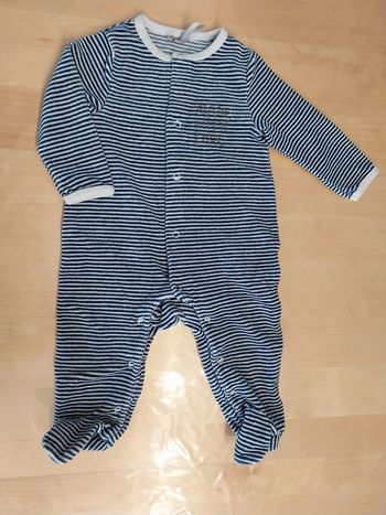 Pyjama bébé dors bien 6 mois rayé