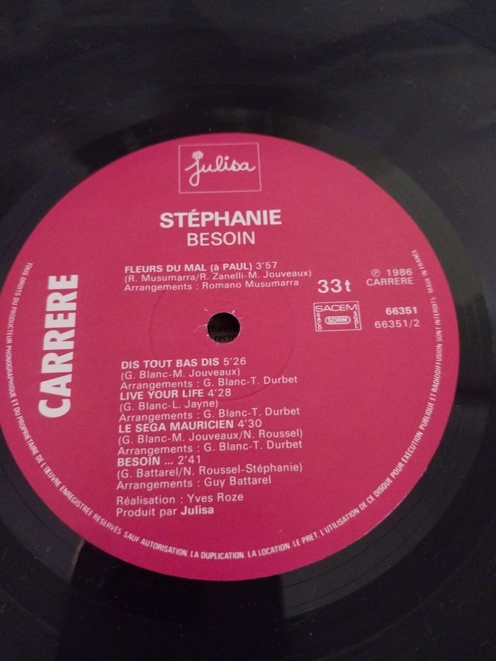 Vinyle Stéphanie – Besoin (Carrere / Julisa) - photo numéro 10