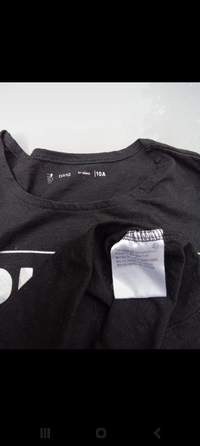 Tee-shirt noir avec inscription/ Blog bye Gémo - photo numéro 3