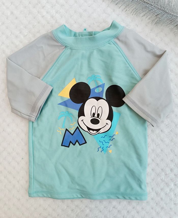 🔸T-shirt natation Mickey Disney 12 mois🔸