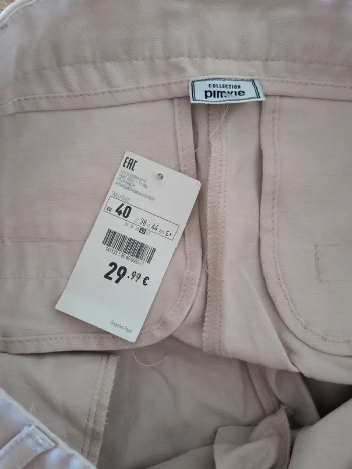 Pantalon Pimkie rose poudré Taille 40 - photo numéro 3