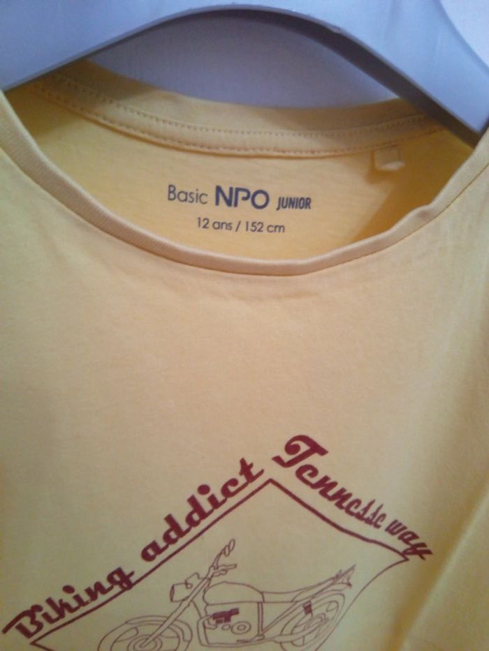 Tee-shirt jaune T.12 ans - NPO - photo numéro 3