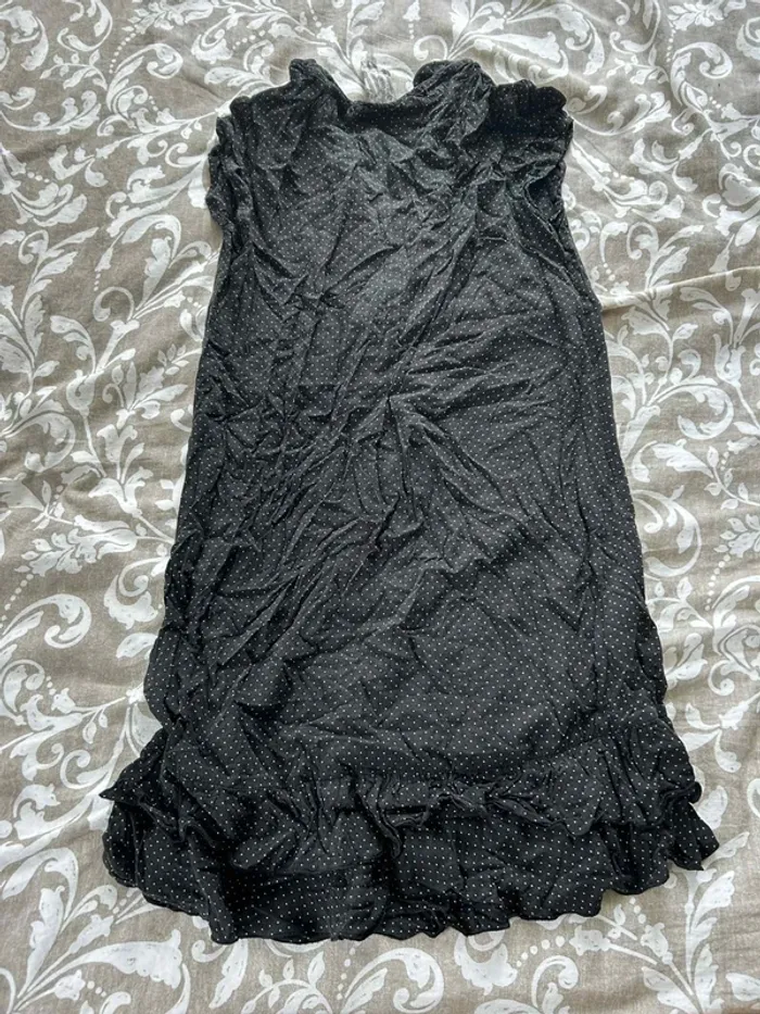 Robe noire à petits pois blancs - Marque Icod - Taille M - photo numéro 2