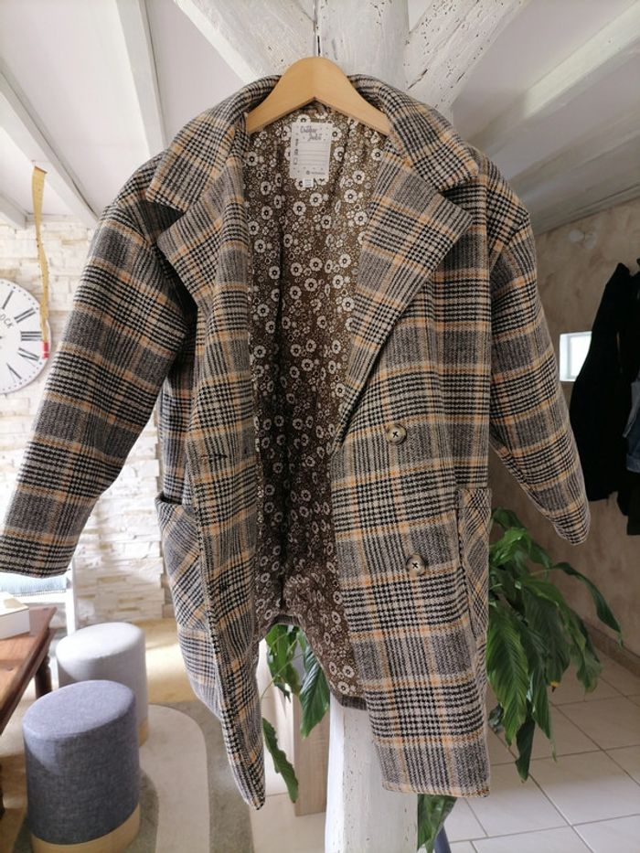 Manteau à carreaux fille - photo numéro 6