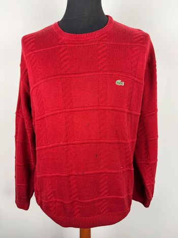 Pull Lacoste rouge vintage taille 6 (XL)