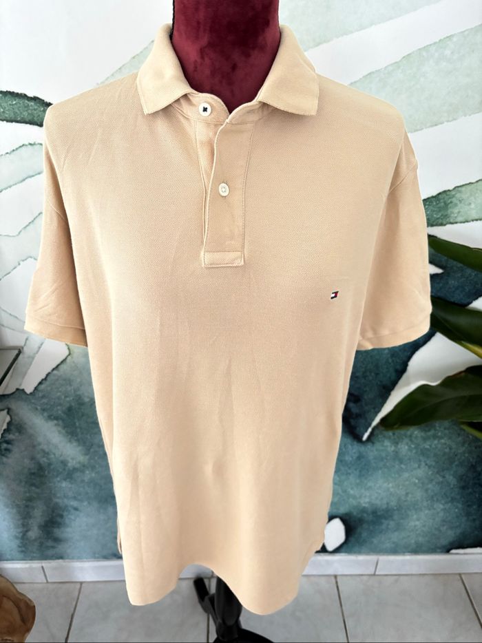 Polo tommy hilfiger homme beige