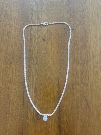 Collier strass acier rosé