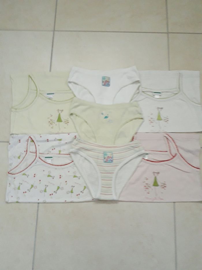 lot 4 chemises + 3 slips - 8/10 ans