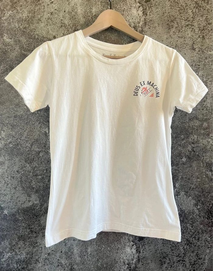 T-shirt blanc femme Deus Ex Machina taille XS Camiseta blanca mujer Maglietta donna Weißes Damen - photo numéro 3