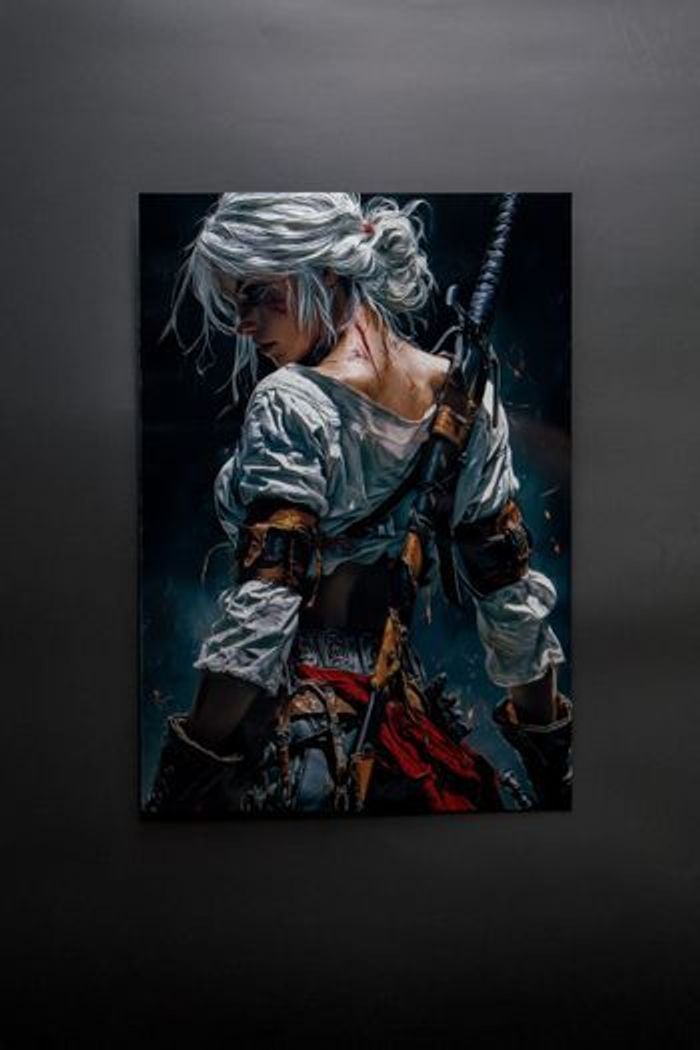 Poster métallique 30cm x 42cm Ciri The Witcher + aimant mural fourni. - photo numéro 3
