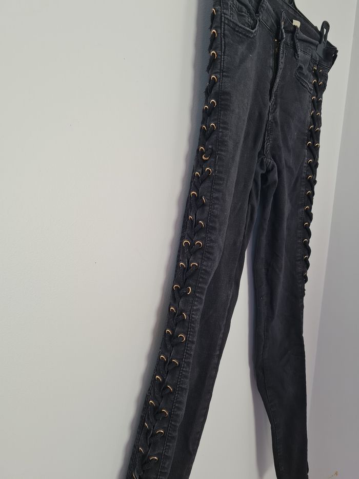 Jean slim noir lace - photo numéro 3