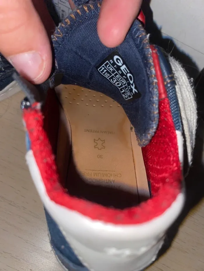 Basket montantes fille Geox jean Lacets pointure 30 - photo numéro 9