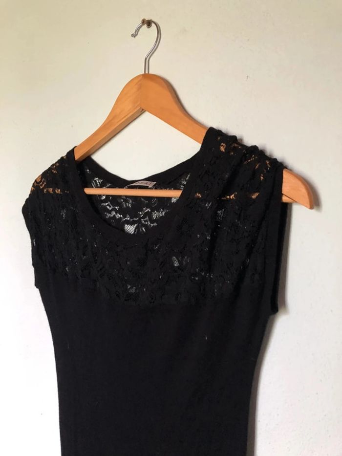 Robe moulante noire dentelle - Kookai