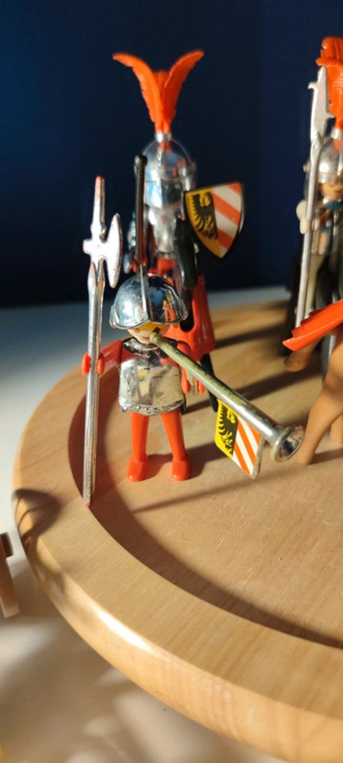 Playmobil vintage klicky lot les Chevaliers+le Roi+ canon - photo numéro 7