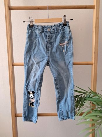 🏷 Jeans bleu clair minnie neuf 18/24 mois 92cm