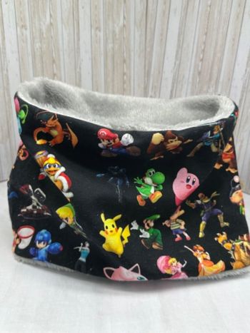 Snood tour de cou cache cou enfant super Mario  plusieurs taille et motifs au choix