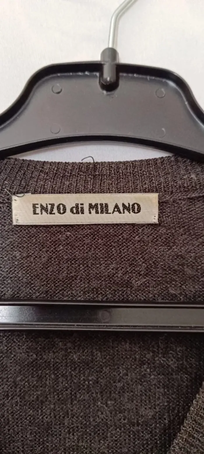 170- pull homme gris foncé, enzo di milano, Taille XL - photo numéro 2
