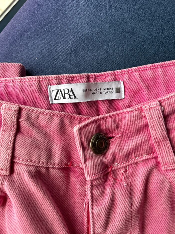Jean droit rose Zara - photo numéro 2