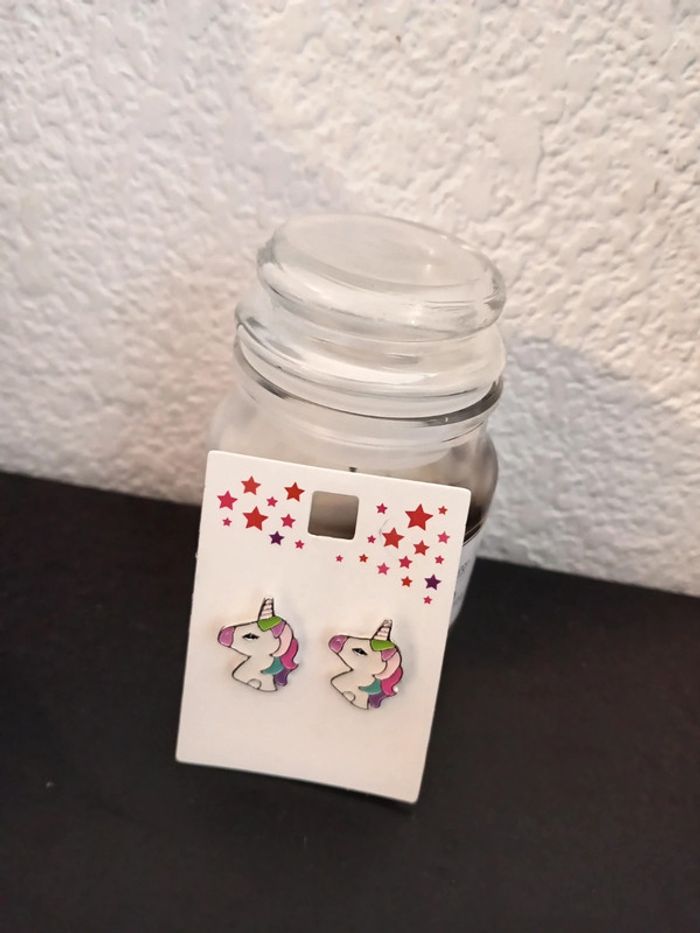 Boucles d'oreilles licorne - photo numéro 2