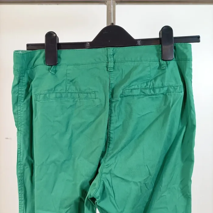 Pantalon droit vert en toile femme Taille 36 Carol - photo numéro 9