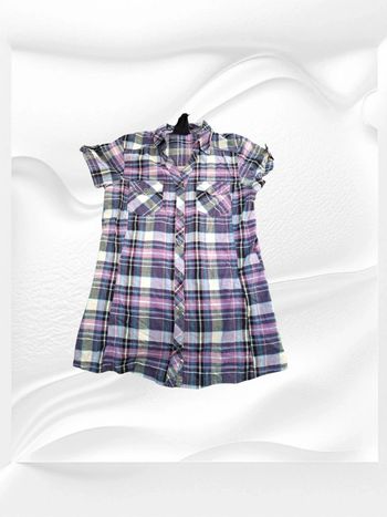 Chemise carreaux violet