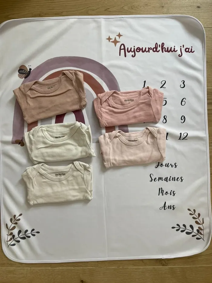 Lot de 5 bodys manches longues – Bébé fille – Taille 18 mois