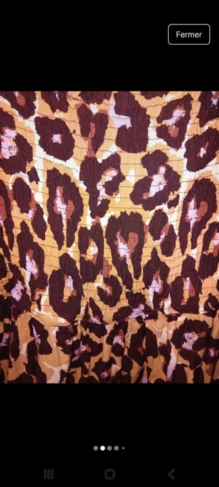 Robe à bretelles réglables imprimé léopard - photo numéro 2